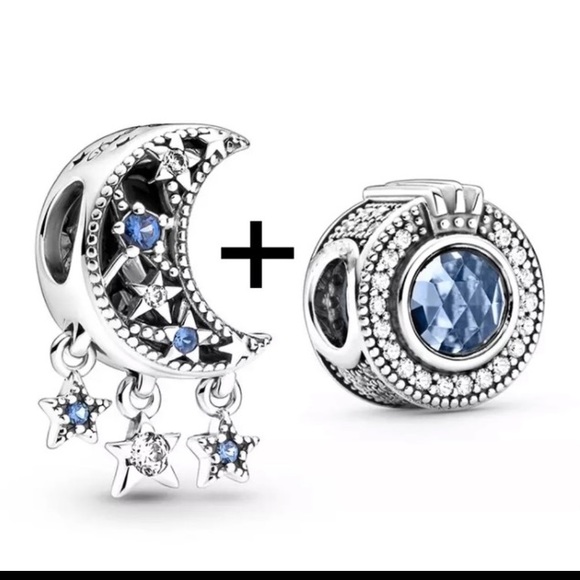 💙SPARKLING BLUE CROWN AND STAR AND CRESCENT MOON CHARMS💙SPECIAL OFFER BELOW💙 - Picture 6 of 6